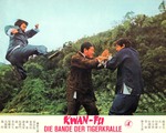 German lobby card #10 <br>(many of the German lobby sets were numbered consecutively after being approved by them by the German "FSK", an official authority to care about too much violence in movies) - This card is identical to the original Chinese lobby card, but a little bit cropped at the edges.