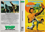 German VHS release (VMP); sleeve scan <br>
(displaying two drawn image motifs from Ting Chung's THE GOLDEN MASK
and Kao Pao-Shu's THE MASTER STRIKES)