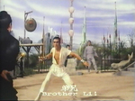 A screenshot from the Televideo Hong Kong VHS release. It was fullscreen with the original subtitles embedded in the Mandarin print.