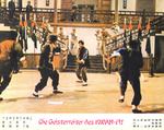 German lobby card #11 <br>(many of the German lobby sets were numbered consecutively after being approved by them by the German "FSK", an official authority to care about too much violence in movies), displaying a mistaken still from Ting Shan-Hsi's THE FASTEST FISTS