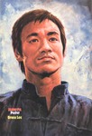 German "Kung-Fu" comic issue #149 contained this mini of Bruce Lee poster by Spanish painter Salvador Faba, referring to an original lobby card from THE WAY OF THE DRAGON.