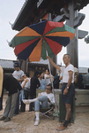 On the set of THE SAVAGE FIVE: Chang Cheh directing in December 1973