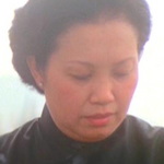 woman queuing for water