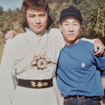 Behind the scenes 1983<p>
Meng Fei + Won Jin
